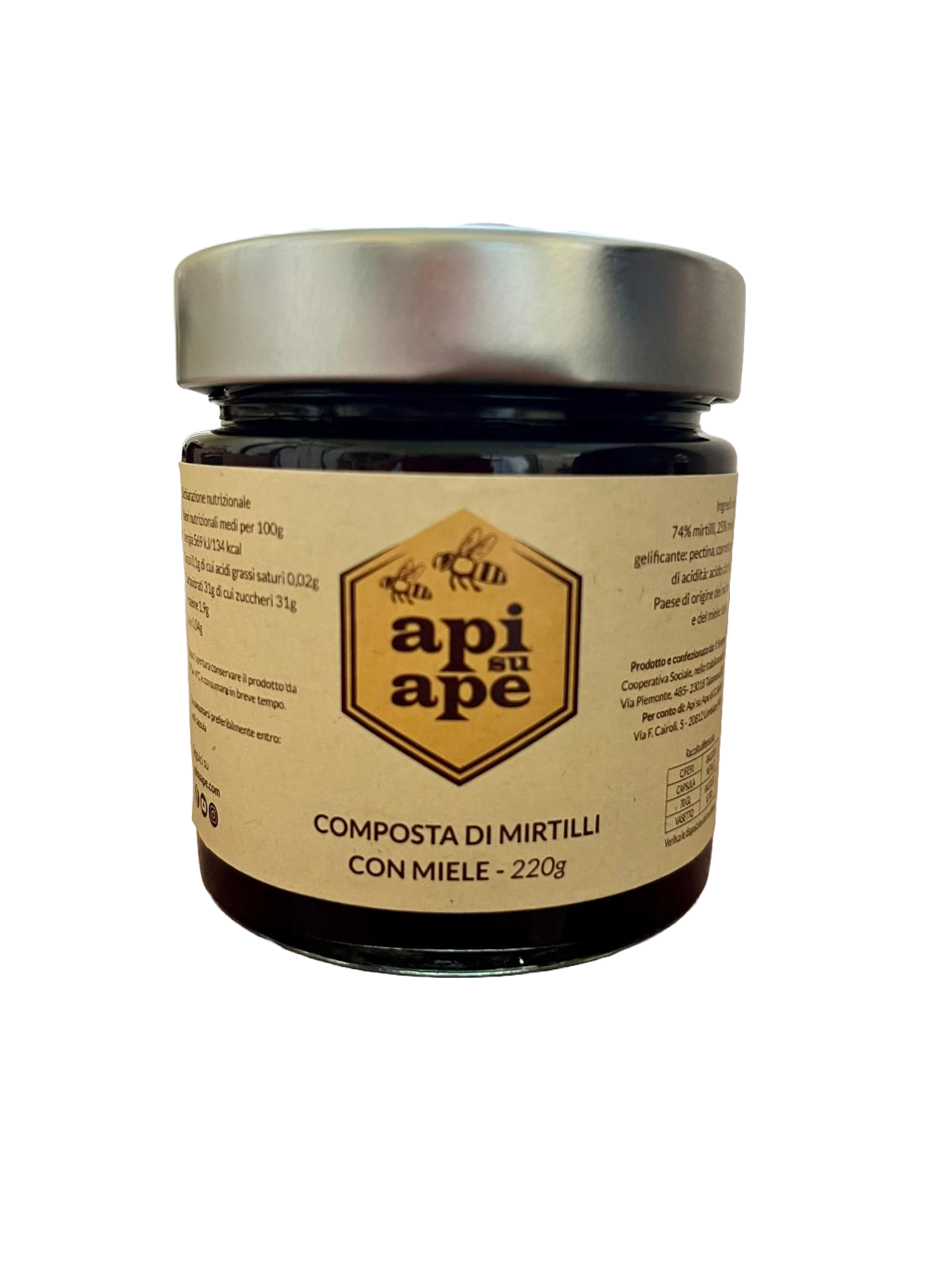 composta di mirtilli e miele